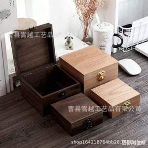 Boîte de rangement pour bijoux en bois avec tiroir et serrure pour l'organisation du bureau, emballage cadeau, Comté de Cao, Shandong - Product Image 2
