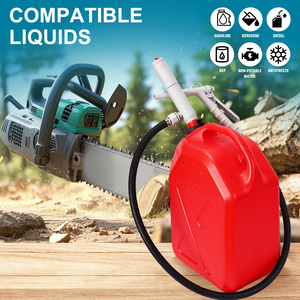 Efficient All-Purpose 3.2GPM <b>Manual</b> Nozzle Fuel Transfer <b>Pump</b> Quick-Action Battery Powered with Rubber Hose Made Durable Plastic - Product Image 3