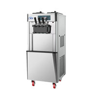 Nouvelle Machine Commerciale Automatique à Crème Glacée Italienne 3 Parfums pour Professionnels