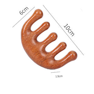 <span class=keywords><strong>2025</strong></span> masajeador de cuero cabelludo de madera de alta calidad peine cabeza cuero cabelludo masajeador corporal Facial para mujer hombres crecimiento del cabello Gua Sha peine de dientes anchos - Product Image 3