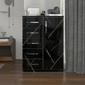 Hot Sale Italian Modern Chest <strong>of</strong> <strong>Drawer</strong> <strong>Cheap</strong> Chest <strong>of</strong> <strong>Drawers</strong> Gloss Black Chest <strong>of</strong> <strong>Drawers</strong> - Product Image 5