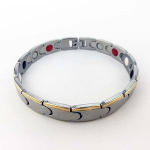 CAMAZ CM 9016 Bracelet en acier inoxydable argenté 316L, chaîne et maillons thérapeutiques à énergie quantique, OEM ODM - Product Image 5