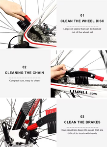 RIDERACE <span class=keywords><strong>Nettoyeur</strong></span> de chaîne de vélo Kit de brosses de nettoyage portable pour vélo <span class=keywords><strong>VTT</strong></span> Kit de lavage rapide Outils d'entretien pour vélos - Product Image 5