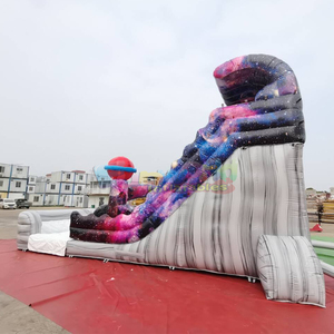 Château gonflable d'extérieur pour enfants de qualité commerciale, avec toboggan aquatique 3D sur le thème de l'astronaute et du surf spatial - Product Image 3