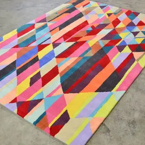 Colourful area rug patchwork carpet and rug wool material with customized size