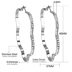 Collare - Aros Grandes de Diferentes Colores para Mujer, Acero Inoxidable, Color Dorado que Nunca se Desvanece, Regalo para Mujer, Aros de Moda, Joyería - Product Image 2