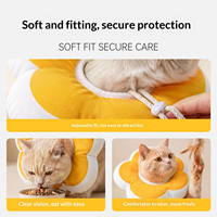 Collier de récupération pour animaux de compagnie Sunflower Soft avec rembourrage en peluche et réglable pour empêcher les chats et les chiens de lécher, 4 couleurs, 4 tailles