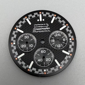 Esfera de reloj modificada de 32,6 mm, verde luminoso, textura de panal, esfera blanca arena, compatible con movimiento VK63 - Product Image 5