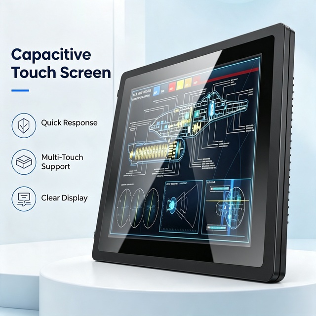12.1 Inch Embedded Industrial Touch Monitor Full Aluminum Shell Waterproof Touchscreen Monitor