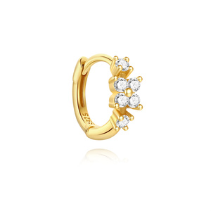 Pendientes de Aro Pequeños Clásicos de Plata de Ley S925 Chapados en Oro, Aros Minimalistas para Uso Diario para Mujer, Joyería de Moda Más Vendida - Product Image 3
