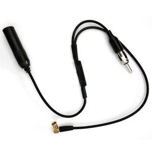 DIN Female to DIN male to SMB Female DAB Radio Aerial Antenna Converter Splitter Cable