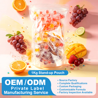 Groothandel Bulk Gemengde Fruitgevulde Transparante Jelly Candy Cubes Zachte Gummies Snack