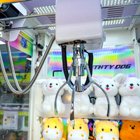 Mesin Cakar Boneka Plush Transparan Grosir Pabrik, Penerima Koin & Uang Kertas, Peralatan Permainan Hadiah Arcade Vending Komersial