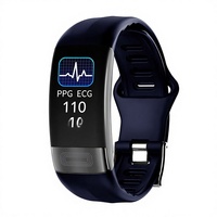 P11 Plus Gelang Pintar EKG Suhu Denyut Jantung Oksigen Darah Pemantauan Tidur Pedometer Pelacak Kebugaran Bluetooth