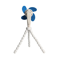 Ventilateur domestique en plastique de haute qualité, rechargeable 800 mAh, 3 vitesses, en forme de pieuvre