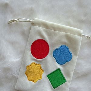 Wholesale Custom Embroidery <b>Drawstring</b> Velvet Gift Jewelry Bags Recyclable Small Packaging Bag <b>Pouch</b> with Double Strings - Product Image 3