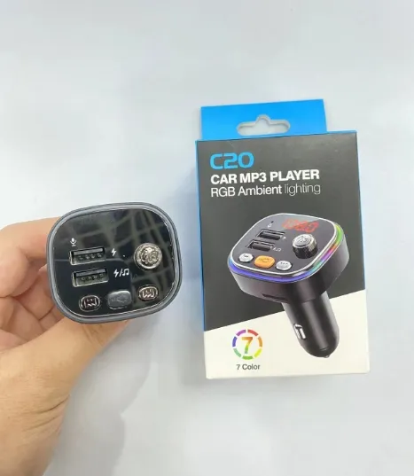 C20 mobil MP3 nirkabel Dual USB pemancar FM mobil Modulator pengisi daya mobil BT Handsfree