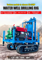 Foreuse de puits d'eau sur chenilles à moteur diesel avec PLC, boîte de vitesses, pompe, moteur, profondeur de forage max. 100 m, diamètre 140 mm