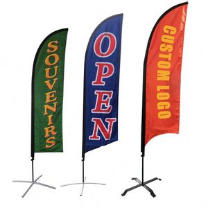 ธงชายหาดแบบปรับแต่งได้ธงขนนกรูปหยดน้ำตา - Product Image 1