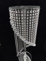 Chandelier de support de fleurs en cristal personnalisable de 90 cm de haut centre de table de mariage élégant