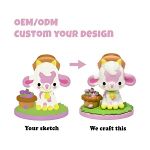 รับผลิตฟิกเกอร์อนิเมะ PVC แบบ 2D เป็น 3D ตามสั่ง รูปวัวการ์ตูน ของสะสมตกแต่ง สำหรับเด็กอายุ 14 ปีขึ้นไป - Product Image 1