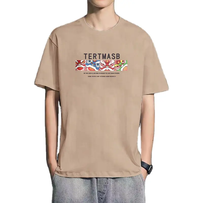 Short Sleeve Men's Fashion Brand Summer Loose fitting Clothes Men's Fashion Half Sleeve T-shirt Korean T-shirt Top Bottom Shirt