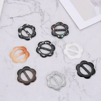 Harz Blume Ecke Knoten DIY Gürtel Schnalle Schal Clips Ring Mantel Taille Knopf T-Shirt Clips Hemd Knopf Kleidung Zubehör