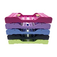 Supports de stérilisation dentaire avec poignées, 8 emplacements, pour cassette à instruments, en plastique, autoclavable, plateau de désinfection, rangement d'outils