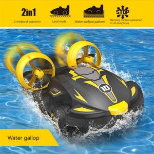 2023 New C1 Outdoor Amphibious Waterproof Hovercraft Vehicle Electric 2 in 1 Stunt Drift <b>Radio</b> Remote <b>Control</b> <b>Boat</b> Toy RC Car - Product Image 4