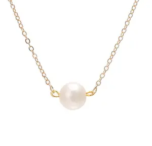 Women Necklace Collarbone Choker Necklace Imitation Pearl Pendant Necklace