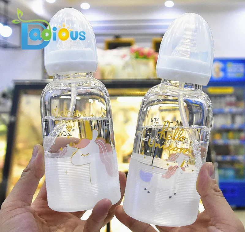 Wonderful Unicorn ABDL Bottle Glass Adult Baby Bottle for Feeding