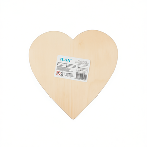 ILAN Cuore in Legno 14Cm Spessore 2.5Mm Set Decorativo per Artigianato 12 Pezzi - Product Image 1