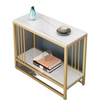Table d'appoint, table basse, table de chevet, meuble de rangement, petit meuble de maison, style moderne, transparent, en métal, pour décoration intérieure