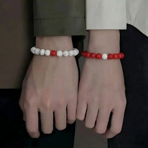 Pinky Promise <b>Couple</b> <b>Bracelets</b> Natural Stone Beaded Handmade Jewelry Gift for Him Her Unisex Valentine's Day Present - Product Image 2