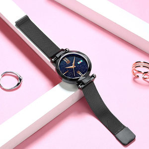 Montres-bracelets pour <span class=keywords><strong>femme</strong></span>, <span class=keywords><strong>bracelet</strong></span> en acier inoxydable magnétique, quartz élégant, faible MOQ, nouvelle collection. - Product Image 3