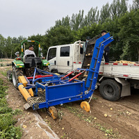Mini-moissonneuse agricole 2 rangées de carottes, de pommes de terre, machine à récolter les oignons"