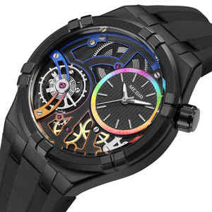 Reloj Deportivo de Lujo para Hombre, Correa de Silicona Impermeable de Alta Calidad, Manecillas Luminosas de Cuarzo, Diseño Hueco - Product Image 5
