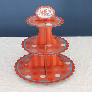 TS all'ingrosso happy birthday theme party 3 tier cake stand boy o girl baby shower <span class=keywords><strong>gelato</strong></span> dessert cake display plate stand - Product Image 5