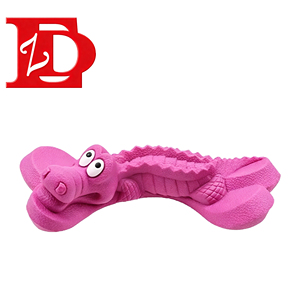 Jouets à mâcher <span class=keywords><strong>pour</strong></span> chiens en caoutchouc de qualité alimentaire écologiques, en forme d'os de crocodile, indestructibles, résistants aux déchirures, aromatisés au bœuf, 18 cm/8 cm, personnalisables - Product Image 1