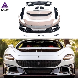 Kit carrosserie en fibre de carbone sèche pour <span class=keywords><strong>Ferrari</strong></span> Roma Upgrade MSY : Pare-chocs avant, lèvre arrière, capot moteur, ailes latérales, prises d'air, spoiler - Product Image 1