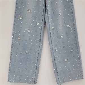 Pantalones vaqueros ajustados de algodón elástico para mujer, lote de stock chino de ropa de moda para mujer - Product Image 5