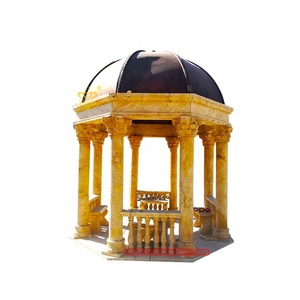 Haute qualité grand jardin paysage Design pierre Art Sculpture hôtel Villa colonne romaine gazebo en marbre pour application extérieure - Product Image 3