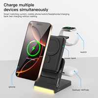 Chargeur sans fil magnétique pliable, station de charge 3 en 1 pour Apple, batterie externe sans fil 10000mAh pour iPhone