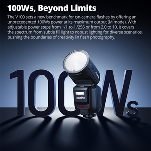 GODOX แฟลชกล้องหัวกลมสำหรับถ่ายภาพ V100f V100n V100s 100ws V100แฟลชสำหรับกล้องฟูจิฟิล์ม - Product Image 2