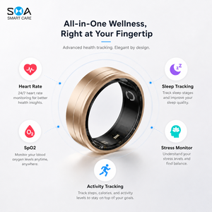 Bague connectée en acier inoxydable pour la santé et le fitness, avec suivi du sommeil et chargement sans fil, personnalisable avec logo pour les acheteurs de marques, moniteur de santé. - Product Image 4