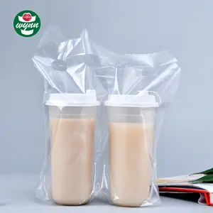 飲料キャリア飲用カップ用のクリアボトムガセットプラスチック包装袋