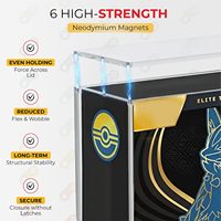 Boîte en acrylique transparente de haute qualité avec couvercle magnétique, protection UV, Elite Trainer Box TCG Pokémon, boîte d'entraînement d'élite, étui transparent