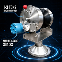 Hydraulische Schleppwinde aus Edelstahl 304 mit 1-3 Tonnen Zugkraft BM3-400 Motor 100kg für Marine-Fischerboote