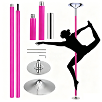 Banderole de scène en Silicone rose, pôle de filature, pôle statique, scène de danse