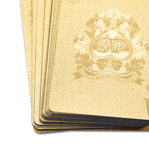 Jeu de cartes à jouer, modèle européen, plaqué <span class=keywords><strong>or</strong></span> 24k, Full Poker, boîte en bois, automobile - Product Image 5